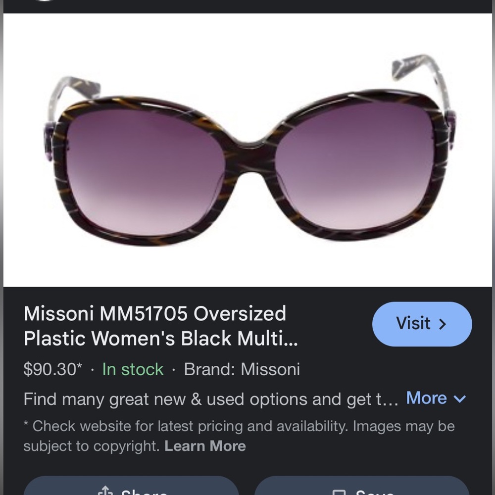 Missoni Tortoise Shell Women's Sunglasses